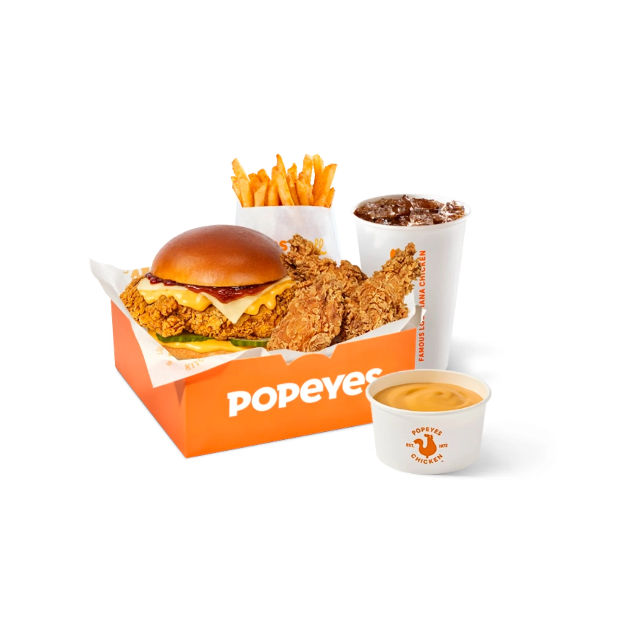 The Cheesy Chicken Sandwich BIG Box Meal